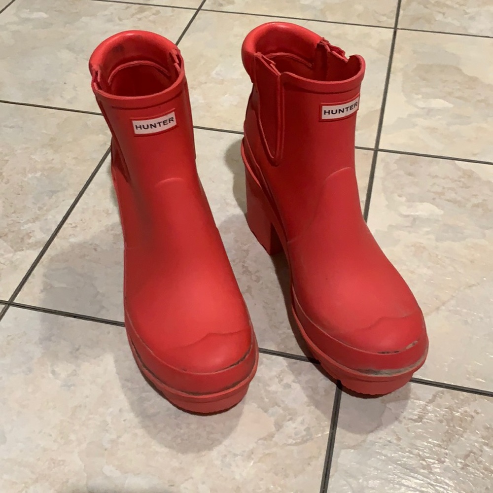 Hunter heeled rain boots